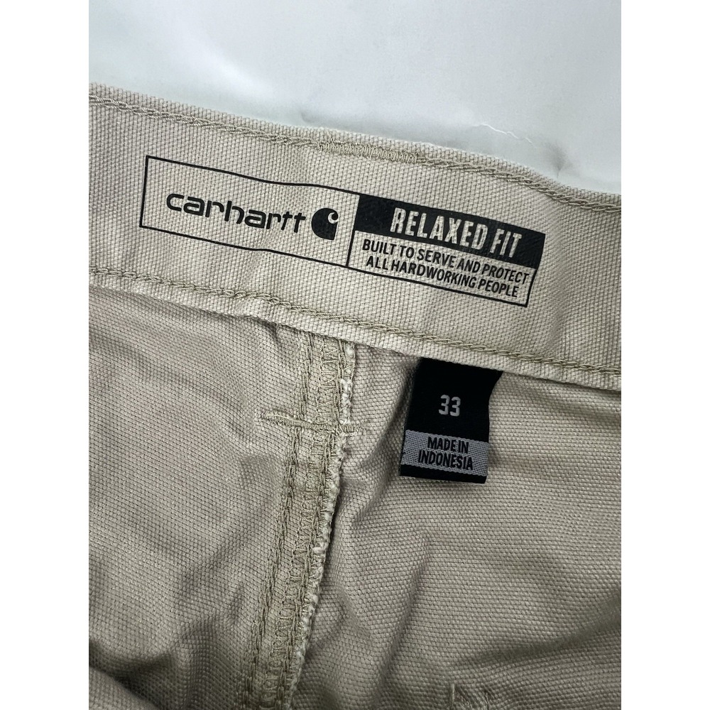 carhartt shorts 33 mens Tan Relaxed Fit - Picture 5 of 9